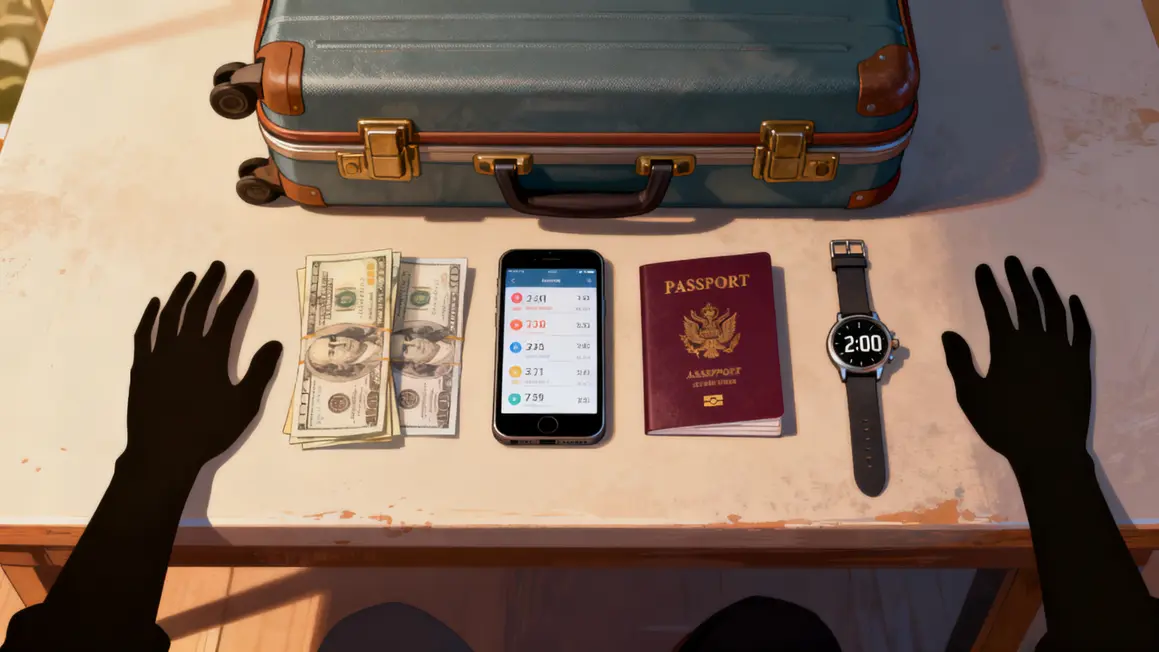 etapes correspondance gare aeroport, valise, billets, smartphone