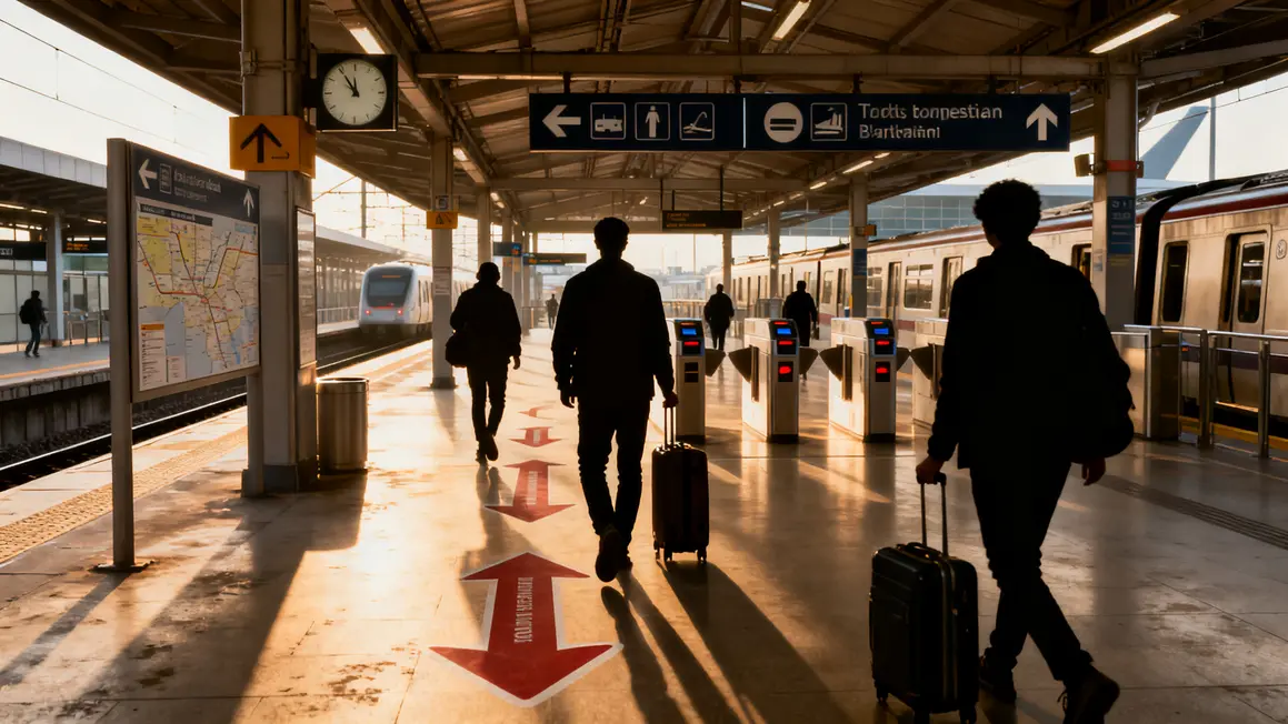 etapes pratiques correspondance gare aeroport parcours signaletique