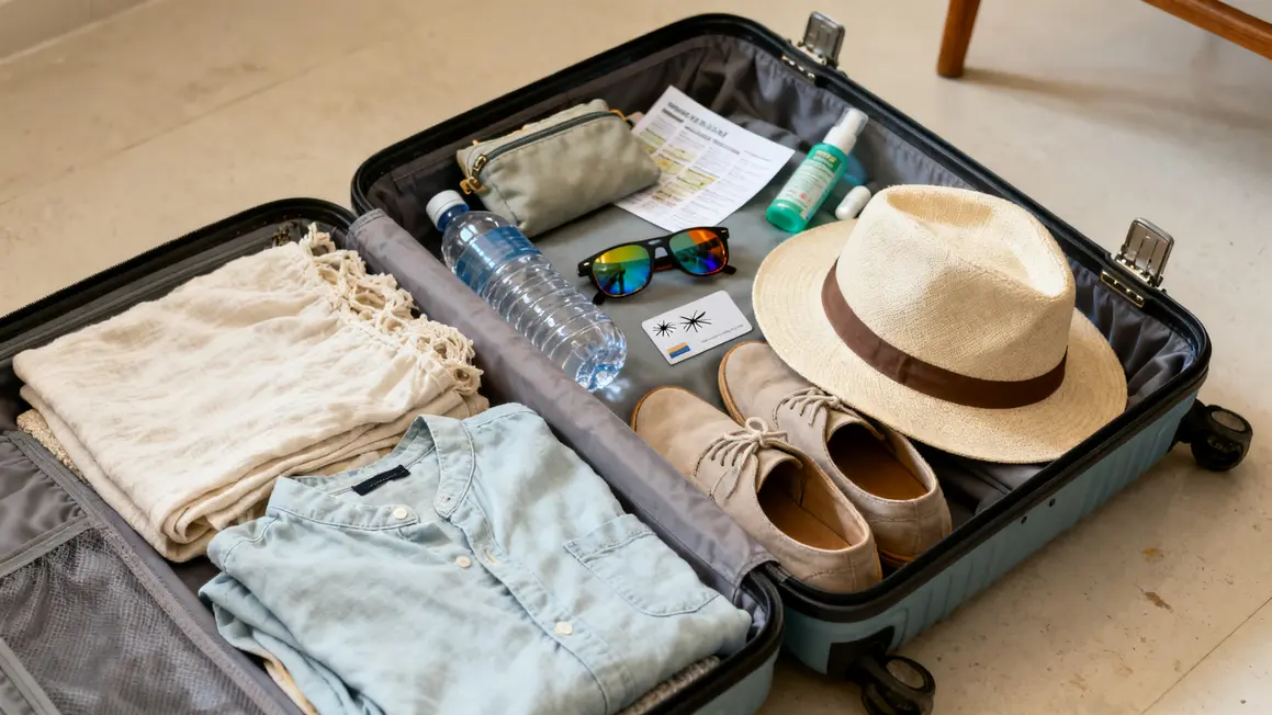 Valise Provence vêtements légers accessoires checklist voyage