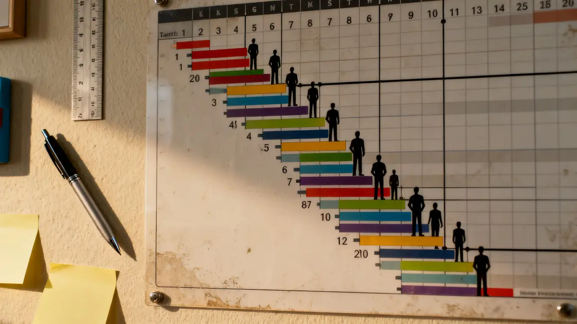 tableau Gantt feuille de route planning