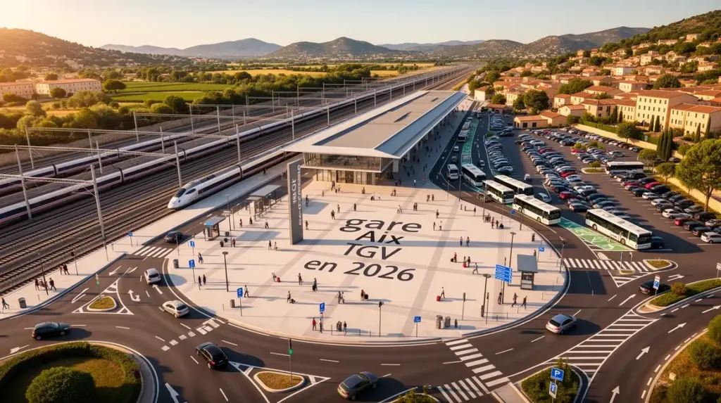 gare aix tgv 2026 vue aerienne sud france