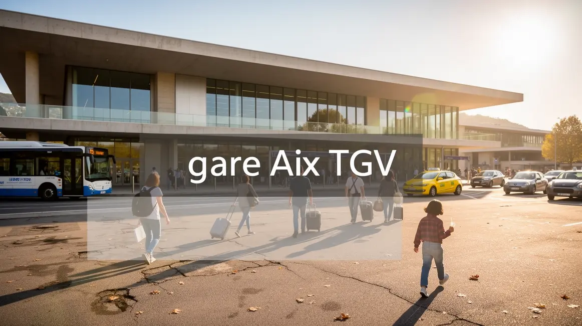 Vue de la gare Aix TGV moderne et transports