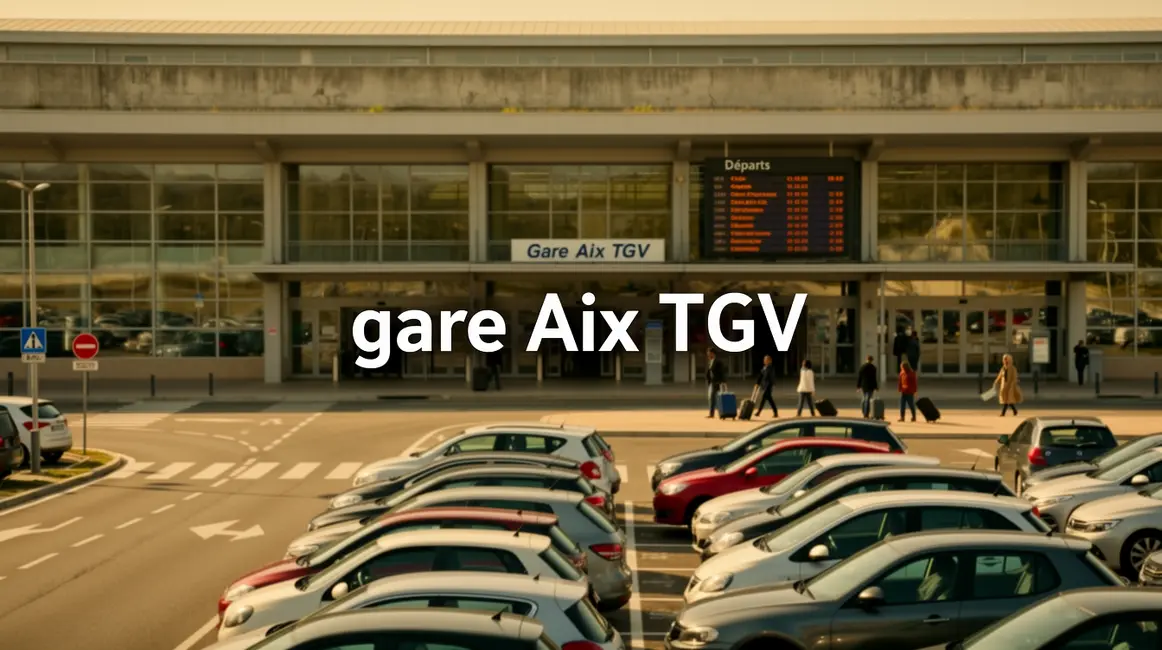 gare aix tgv vue parking voyageurs