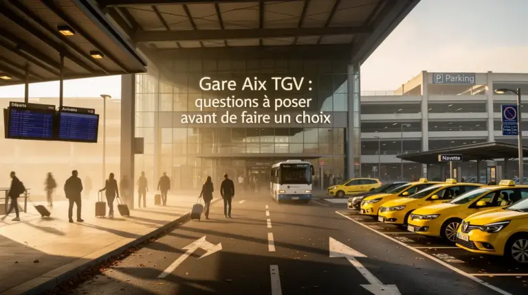 exterieur gare aix tgv accès parking navette choix