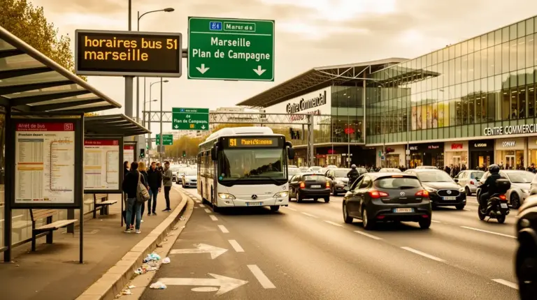 bus 51 marseille plan de campagne embouteillages centre commercial