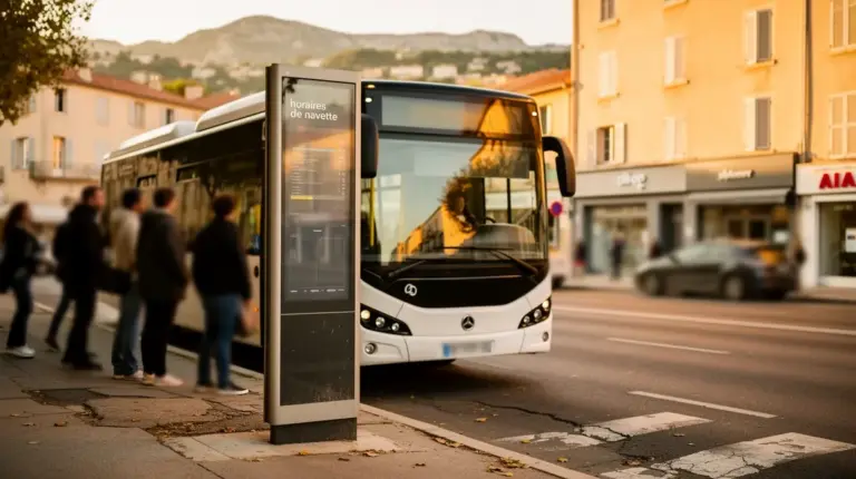 minibus urbain horaires navette Aix-Marseille