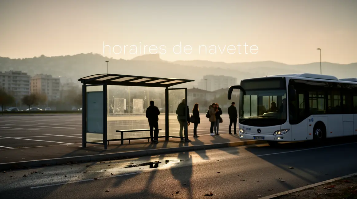 Arrêt de navette moderne Aix Marseille à l'aube