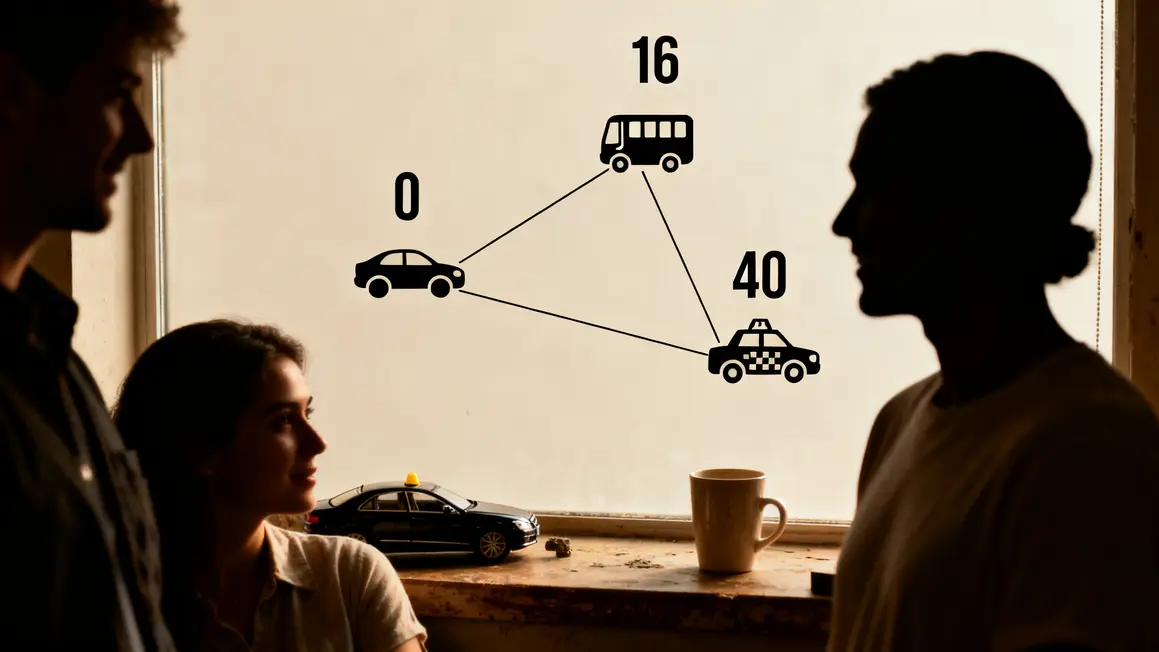 Tableau des coûts navette taxi voiture