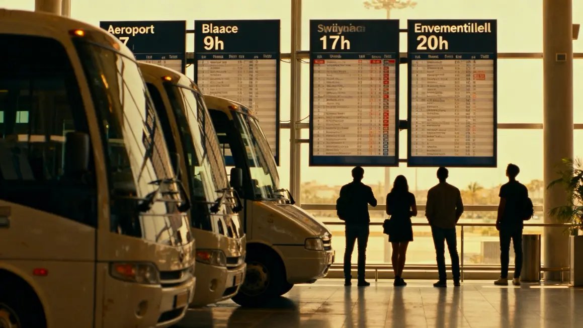 Navettes et panneaux horaires urbains