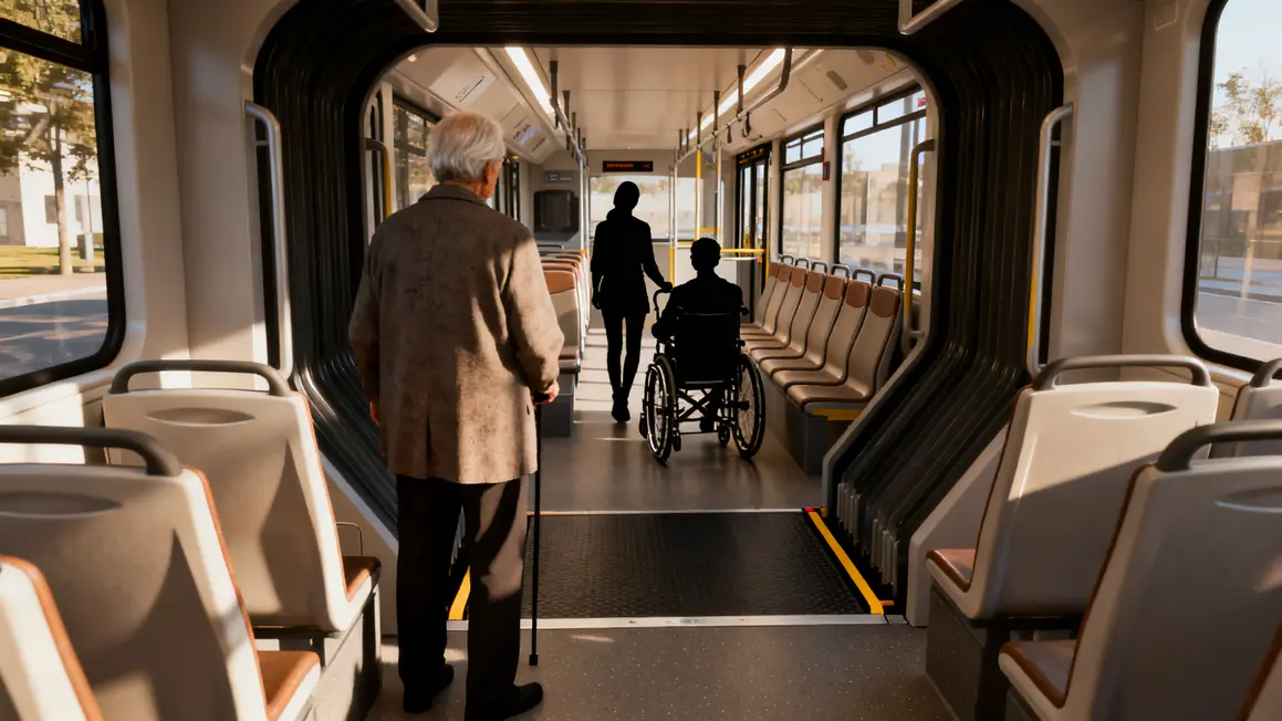 Espace interieur accessible bus ligne 51 Marseille Aix