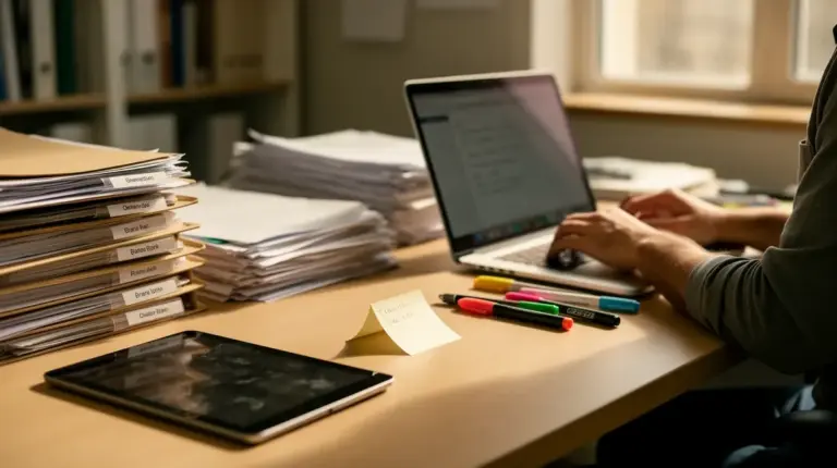 Bureau organisé ligne 51 optimisation déclaration foncière