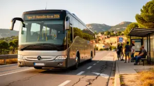 ligne 51 Marseille Aix 2026 autocar moderne en Provence