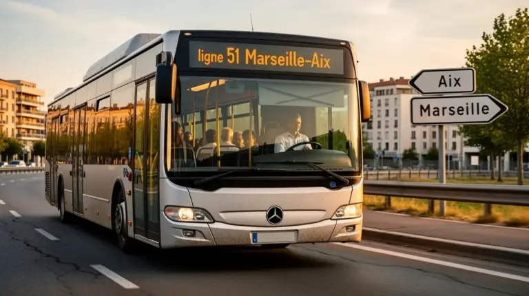 bus ligne 51 entre Aix et Marseille
