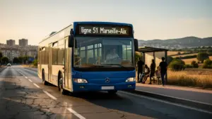 bus moderne ligne 51 Marseille Aix voyageurs route