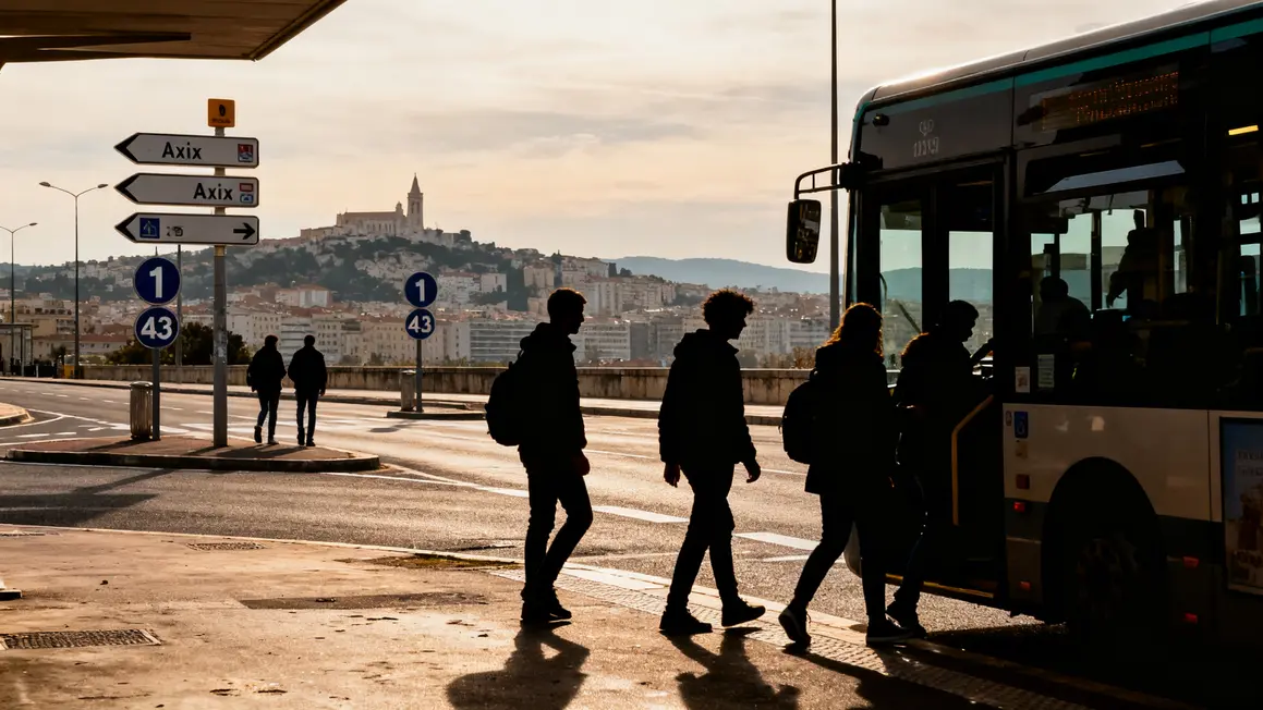 Bus ligne 51 Marseille Aix arrêts route nationale