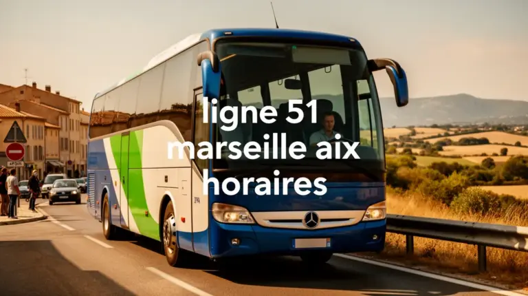ligne 51 Marseille Aix bus sur route horaires