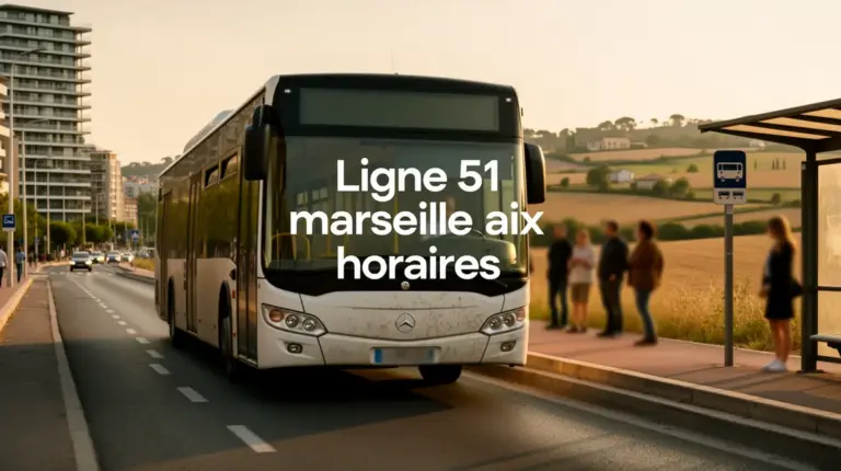 bus moderne ligne 51 marseille aix route arrêt urbain campagne