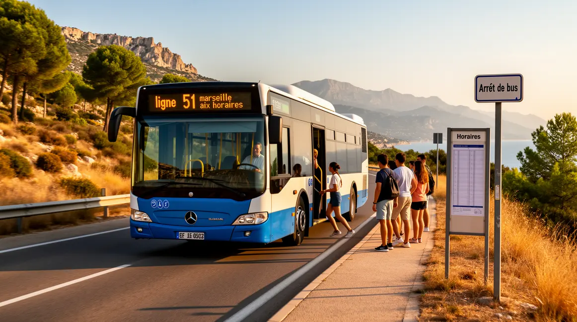 bus ligne 51 entre marseille aix horaires paysages