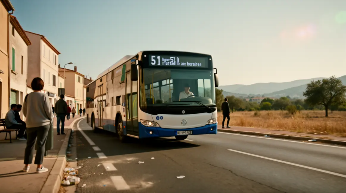 ligne 51 Marseille Aix horaires bus moderne route