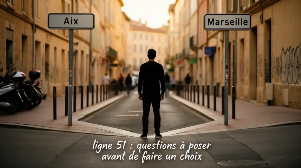 choisir entre deux chemins méthode ligne 51 aix-marseille