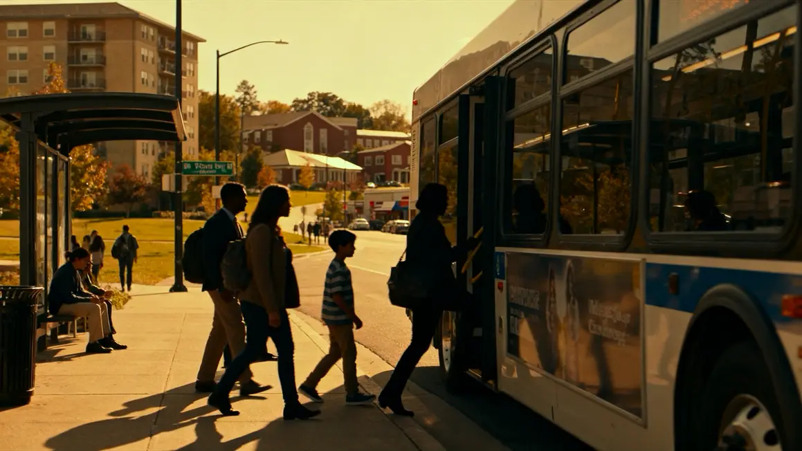 ligne 51 bus devant station urbaine