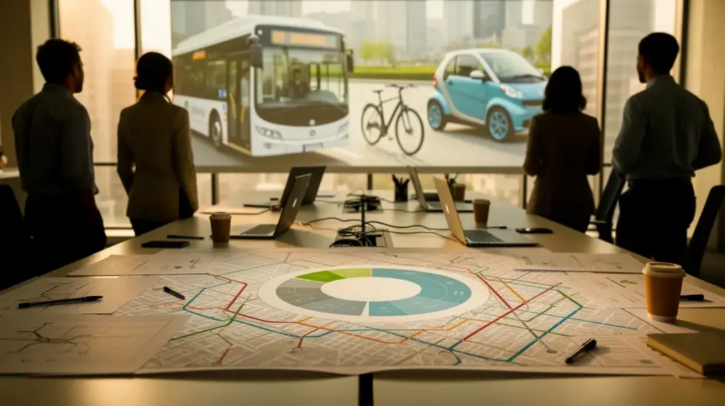 Scene bureau mobilite entreprise Aix Marseille modes transport