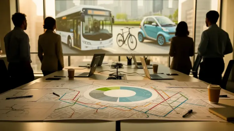 Scene bureau mobilite entreprise Aix Marseille modes transport