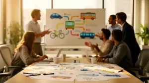 mobilite entreprise etapes cles en bureau moderne