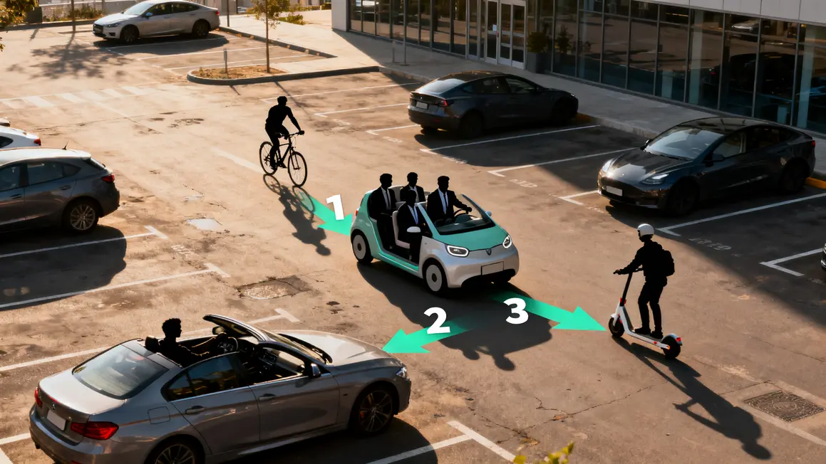Parking entreprise mobilité Aix-Marseille flèches économie RH environnement