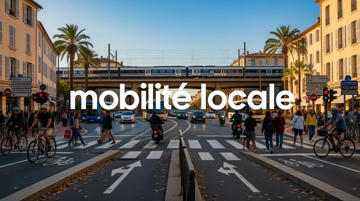 mobilite locale carrefour Aix Marseille bus velo marche train