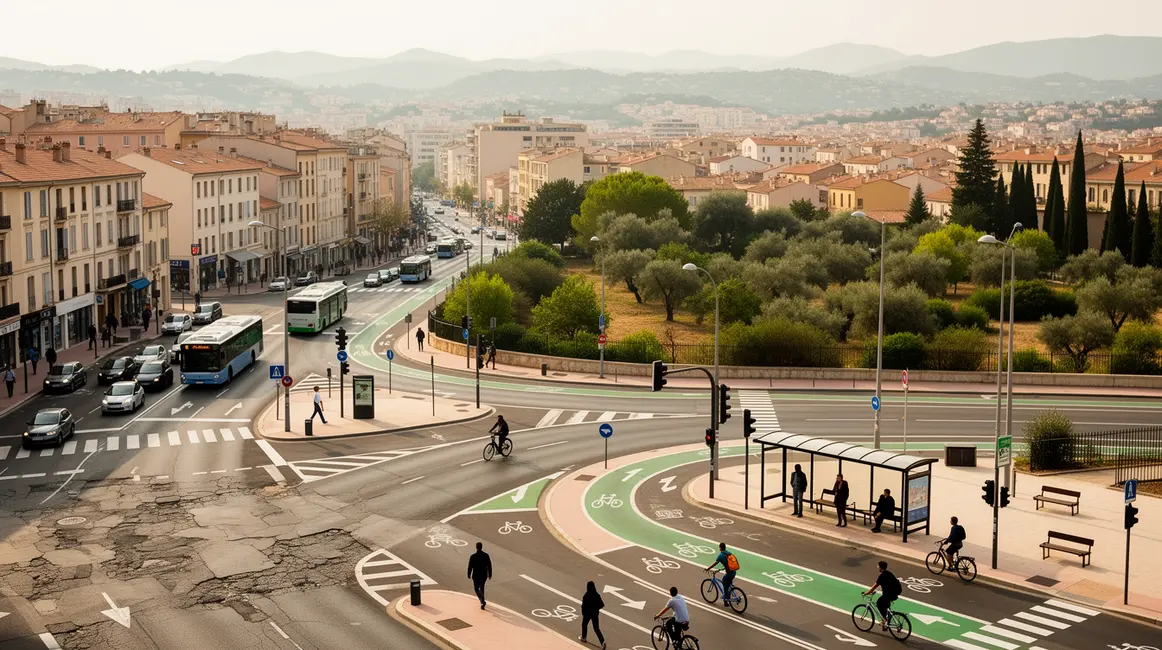 mobilite locale Aix Marseille panorama urbain periurbain
