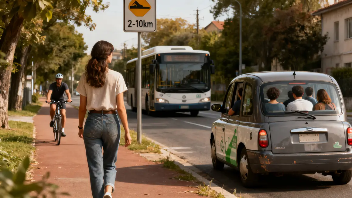 Mobilité locale alternatives marche vélo bus covoiturage partagée