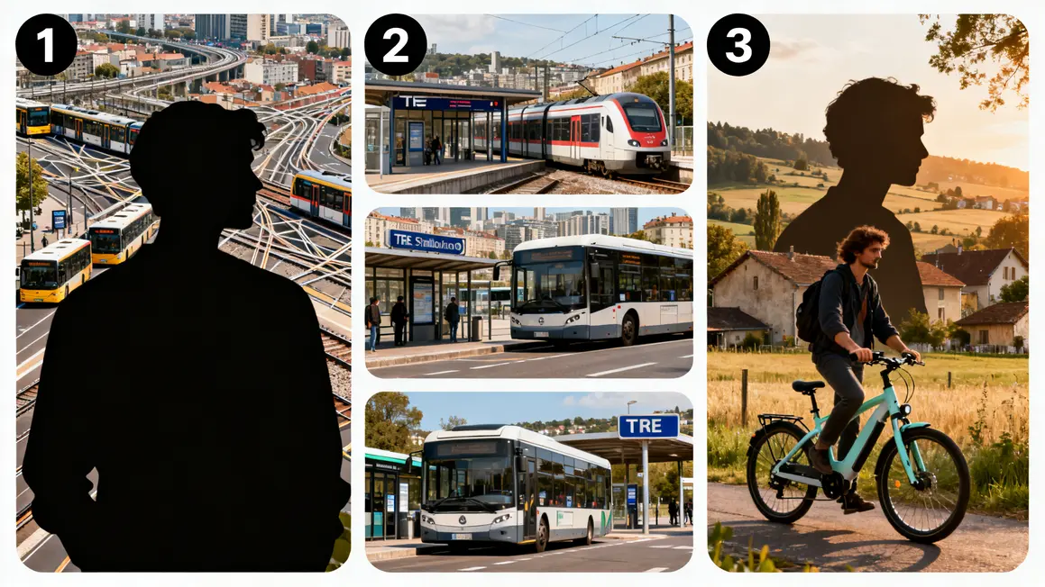 Comparatif mobilité Provence métropole ville village TER bus vélo