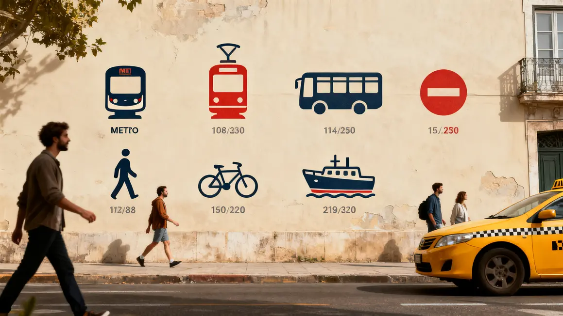 Tableau visuel comparatif transports Marseille