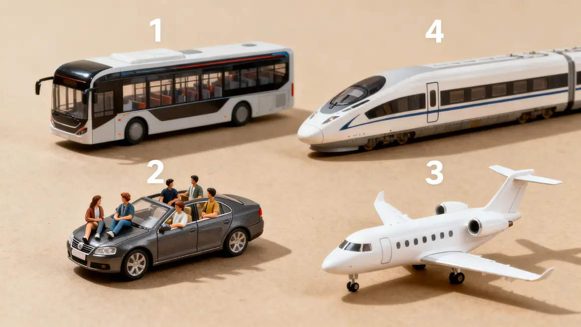 comparatif options bus train covoiturage avion Marseille