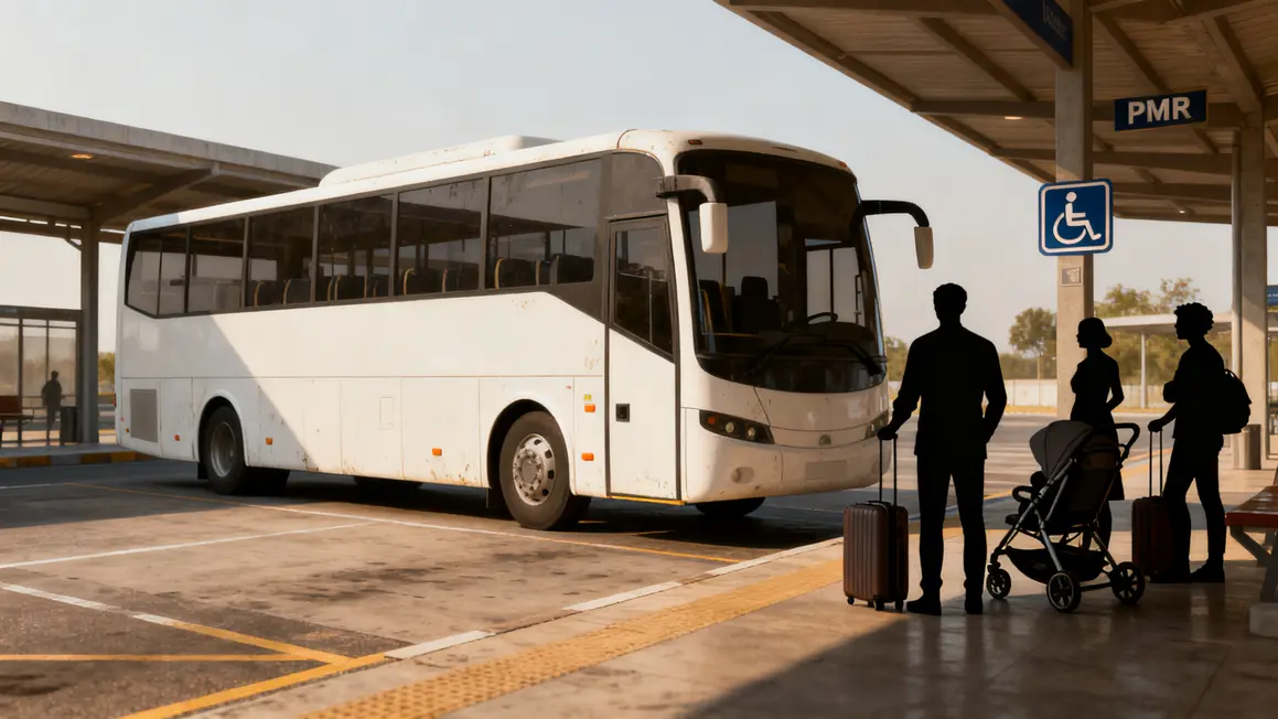 Navette aéroport Aix-Marseille gare routière accessible valises