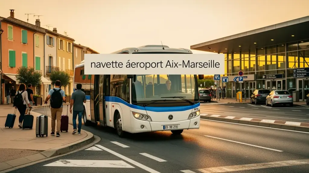Navette Aix-Marseille, bus moderne entre ville et aéroport