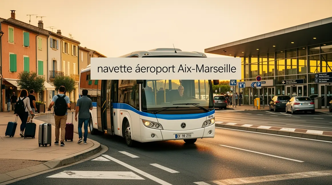 Navette Aix-Marseille, bus moderne entre ville et aéroport
