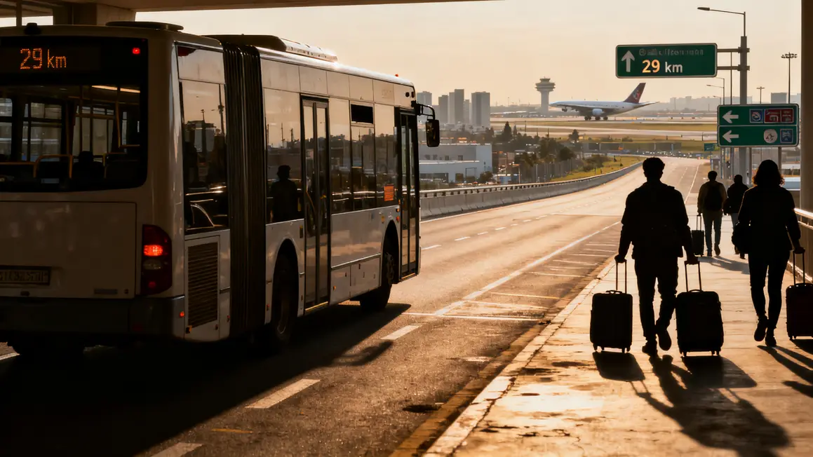 Bus navette aeroport Aix Marseille sur route