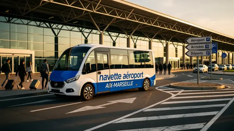 Navette aeroport Aix Marseille moderne terminal