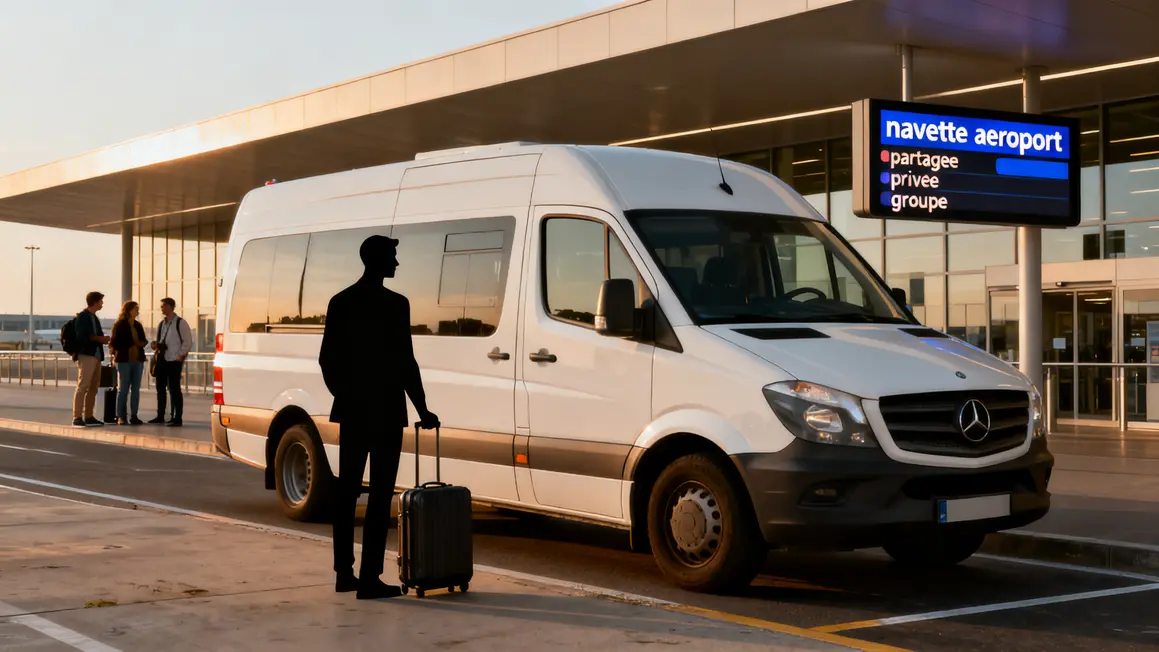 navette aeroport van bagages silhouettes