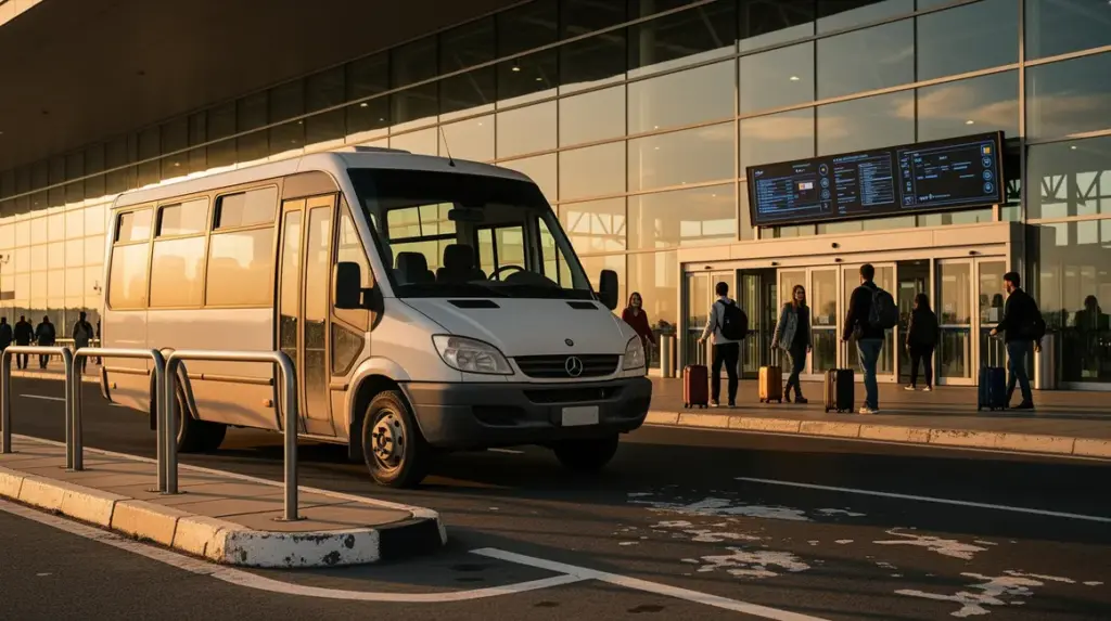 Navette aéroport devant terminal Marseille Provence