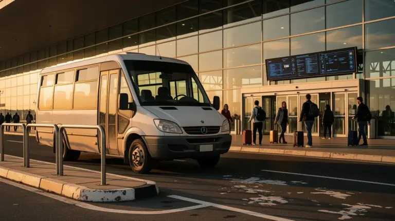 Navette aéroport devant terminal Marseille Provence
