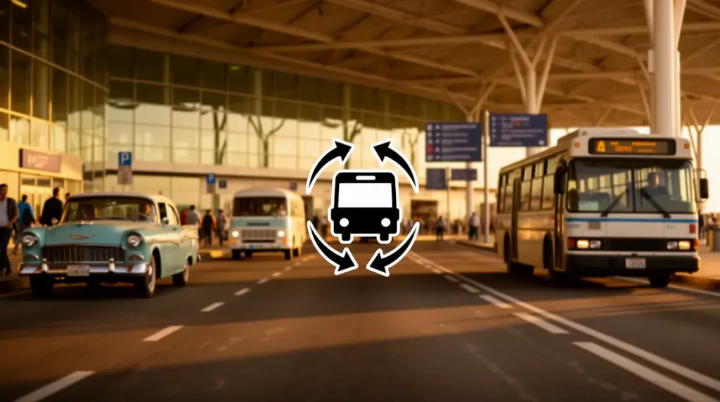 navette aeroport silhouettes vehicules terminal