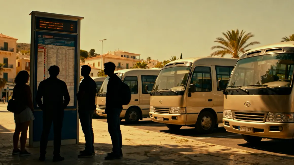 navettes et passagers consultant horaires