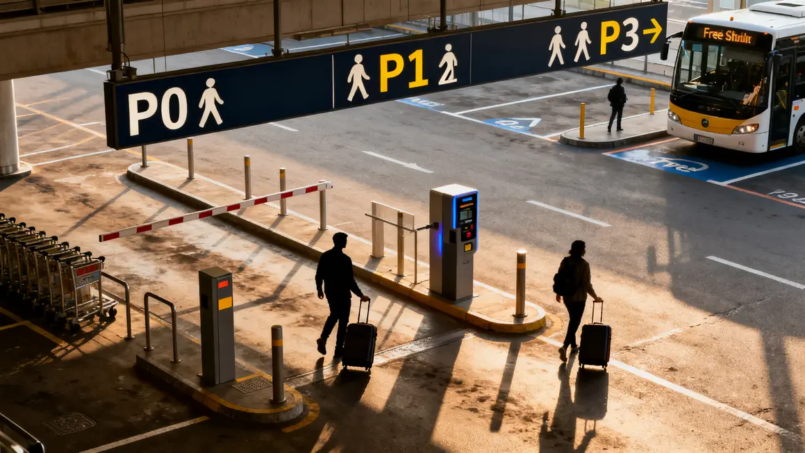 Parkings P0 P1 P2 P3 gare Aix TGV, accès rapide