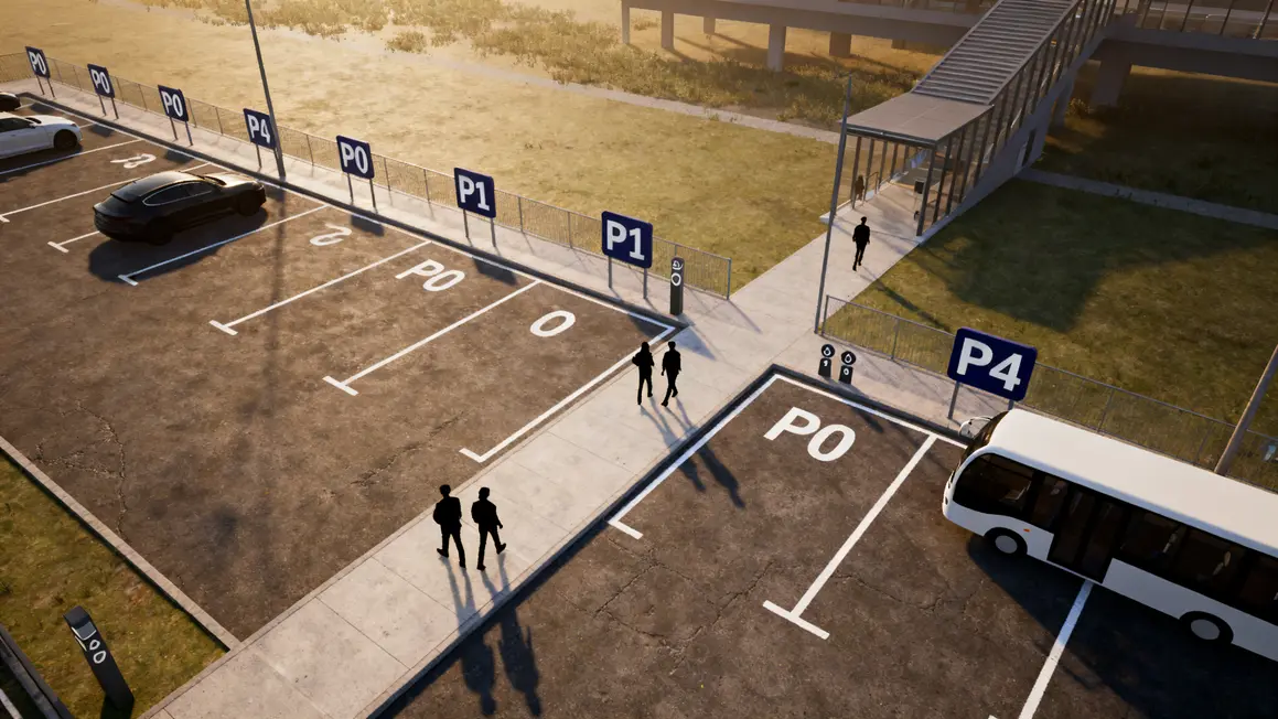 parkings numerotes gare aix tgv parcours pieton navette