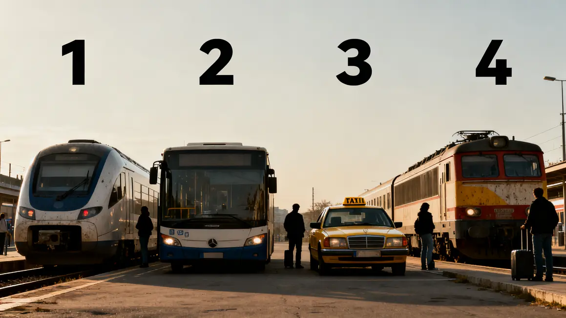Comparatif moyens de transport correspondance gare aéroport
