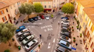vue photorealiste parking centre Aix