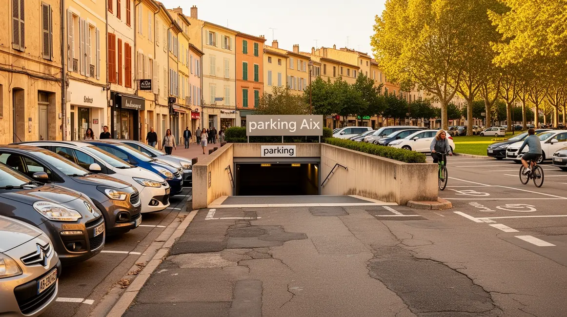 stationnement voitures aix en provence centre parking voirie parc relais